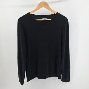 J. Crew Crew Neck Long Sleeve‎ Wool Blend Top Womens Sz M Lightweight Whimsigoth